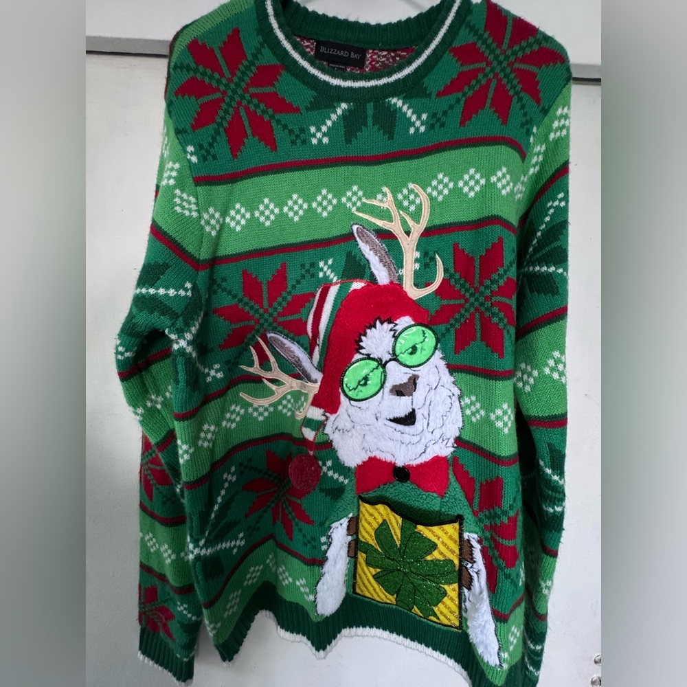 Blizzard Bay Green Christmas Sweater
